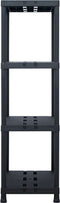 vidaXL - Opbergrek - 220 - kg - 90x40x138 - cm - kunststof - zwart