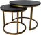 HSM Collection Ronde salontafel Finnley - ø60 cm - black wash/antique gold - s/2