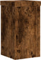 vidaXL - Plantenstandaards - 2 - st - 10x10x18 - cm - bewerkt - hout - gerookt - eiken