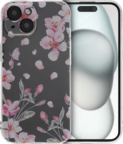 imoshion Hoesje Geschikt voor iPhone 15 Hoesje Siliconen - imoshion Design hoesje - Meerkleurig / Blossom Watercolor