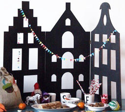 GRACHTENPAND 3-LUIK MDF ZWART