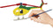 Grafix Helikopter Constructiespeelgoed - Houten bouwpakket | Inclusief verf | Knutselpakket voor kinderen | Houten voertuigen bouwen |