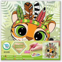 Grafix Knutselset Diamand Painting Canvas Tijger