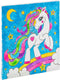 Grafix Schilderen op nummer | Paint by number | Formaat 30 X 30 CM | schilderen op nummer voor kinderen | Thema Unicorn | 6 verfkleuren | 2 soorten penselen | geschikt voor kinderen 5 jaar