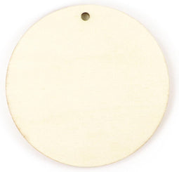 Graine Créative Sleutelhanger hout, rond, diameter 55 mm, zakje van 10 stuks