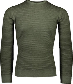 Gran Sasso Trui Groen - Maat S - Mannen - Herfst/Winter Collectie - Wol