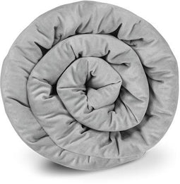 Gravity® Blanket - Verzwaringsdeken - Weighted Blanket - 12 kg - 155x220 cm - Grijs - Zomerhoes
