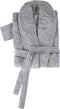 Gravity De Verzwaarde Kamerjas voor Vrouwen en Mannen Comfortabele Nachtkleding Ochtendjas Lang Badjas Velours Warme Superzachte & Gezellige Grijs S - 1 kg