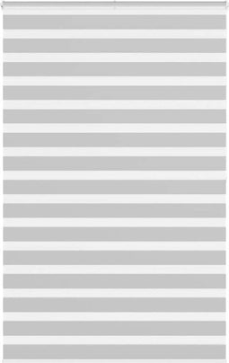 vidaXL - Zebra - rolgordijn - 140x200 - cm - stofbreedte - 135,9 - cm - lichtgrijs