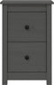 vidaXL - Nachtkastje - 40x35x61,5 - cm - massief - grenenhout - grijs