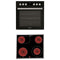 Bauknecht HEKO BLACK 500 P - Inbouwset Oven en Keramische Kookplaat - Pyrolyse-zelfreiniging - Zwart