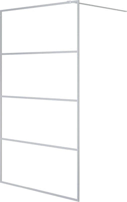 vidaXL - Inloopdouchewand - 115x195 - cm - transparant - ESG-glas - zilverkleurig