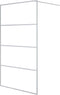 vidaXL - Inloopdouchewand - 115x195 - cm - transparant - ESG-glas - zilverkleurig