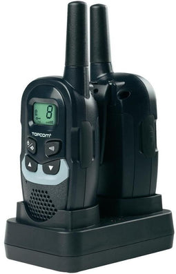 Topcom RC-6410 - Walkie Talkie - 8 kanalen tot 6 km bereik - Zwart (2 stuks)