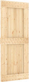 vidaXL - Schuifdeur - met - beslag - 85x210 - cm - massief - grenenhout