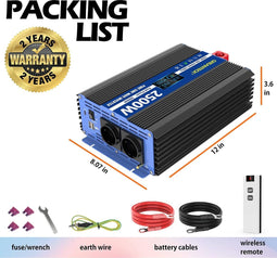 GREANTECK 2500 Watt Pure SINE Omvormer: Betrouwbare stroomvoorziening voor uw off-grid toepassingen