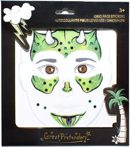 Great Pretenders Verkleden Gezicht Stickers Dinosaurus