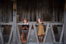 Great Pretenders Verkleedkledij Cowboy vest en beenlappen - Bruin - Maat 5-6 jaar