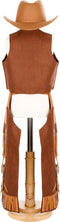 Great Pretenders Verkleedkledij Cowboy vest en beenlappen - Bruin - Maat 5-6 jaar