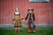 Great Pretenders Verkleedkledij Cowboy vest en beenlappen - Bruin - Maat 5-6 jaar