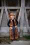Great Pretenders Verkleedkledij Cowboy vest en beenlappen - Bruin - Maat 5-6 jaar