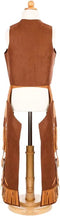 Great Pretenders Verkleedkledij Cowboy vest en beenlappen - Bruin - Maat 5-6 jaar