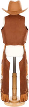 Great Pretenders Verkleedkledij Cowboy vest en beenlappen - Bruin - Maat 5-6 jaar