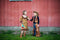 Great Pretenders Verkleedkledij Cowboy vest en beenlappen - Bruin - Maat 5-6 jaar