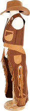 Great Pretenders Verkleedkledij Cowboy vest en beenlappen - Bruin - Maat 5-6 jaar