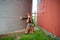 Great Pretenders Verkleedkledij Cowboy vest en beenlappen - Bruin - Maat 5-6 jaar