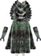 Great Pretenders Verkleedkledij Dilophosaurus cape met klauwen - Groen - Maat 4-6 jaar