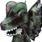 Great Pretenders Verkleedkledij Dilophosaurus cape met klauwen - Groen - Maat 4-6 jaar
