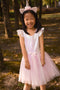 Great Pretenders Verkleedkledij Eerhoorn jurk met hoofdband - Roze - Maat 5-6 jaar