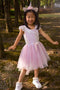 Great Pretenders Verkleedkledij Eerhoorn jurk met hoofdband - Roze - Maat 3-4 jaar