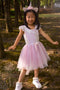 Great Pretenders Verkleedkledij Eerhoorn jurk met hoofdband - Roze - Maat 5-6 jaar