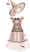 Great Pretenders Verkleedkledij Glam Witch - Heksenjurk met hoed - Roze - Maat 7-8 jaar