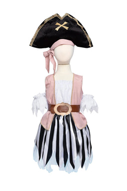 Great Pretenders Verkleedkledij Kira the Pirate - Piratenjurk met hoed - 5/6 jaar