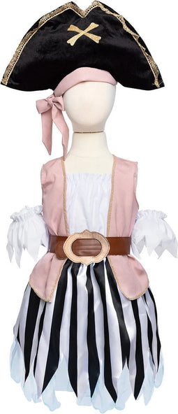 Great Pretenders Verkleedkledij Kira the Pirate - Piratenjurk met hoed - 7/8 jaar