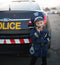 Great Pretenders Verkleedkledij Politie vest met hoed en walkie - Blauw - Maat 5-6 jaar