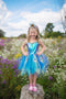 Great Pretenders Verkleedkledij Pretty Peacock - Jurk met diadeem - 5/6 jaar