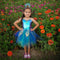 Great Pretenders Verkleedkledij Pretty Peacock - Jurk met diadeem - 5/6 jaar