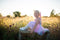 Great Pretenders Verkleedkledij Regenboog sequins rok met vleugels en toverstok - Multi - Maat 4-6 jaar