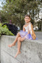 Great Pretenders Verkleedkledij Super-Duper Tutu met cape en masker - Rose Gold/Lila - Maat 4-6 jaar