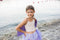 Great Pretenders Verkleedkledij Super-Duper Tutu met cape en masker - Rose Gold/Lila - Maat 4-6 jaar