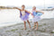 Great Pretenders Verkleedkledij Super-Duper Tutu met cape en masker - Roze/Blauw - Maat 4-6 jaar