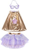 Great Pretenders Verkleedkledij Super-Duper Tutu met cape en masker - Rose Gold/Lila - Maat 4-6 jaar