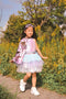 Great Pretenders Verkleedkledij Super-Duper Tutu met cape en masker - Roze/Blauw - Maat 4-6 jaar