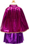 Great Pretenders Verkleedkledij Superheldin Ster jurk met cape en hoofdband - Magenta/Paars - Maat 5-6 jaar