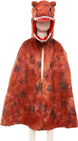 Great Pretenders Verkleedkledij T-Rex cape met klauwen - 5/6 jaar - Rood - Maat 5-6 jaar