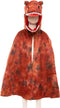 Great Pretenders Verkleedkledij T-Rex cape met klauwen - 5/6 jaar - Rood - Maat 5-6 jaar